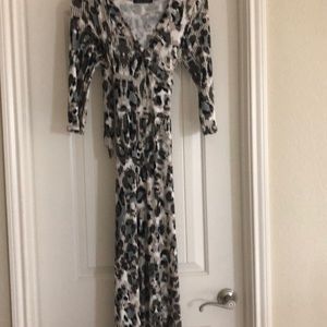 Printed wrap dress